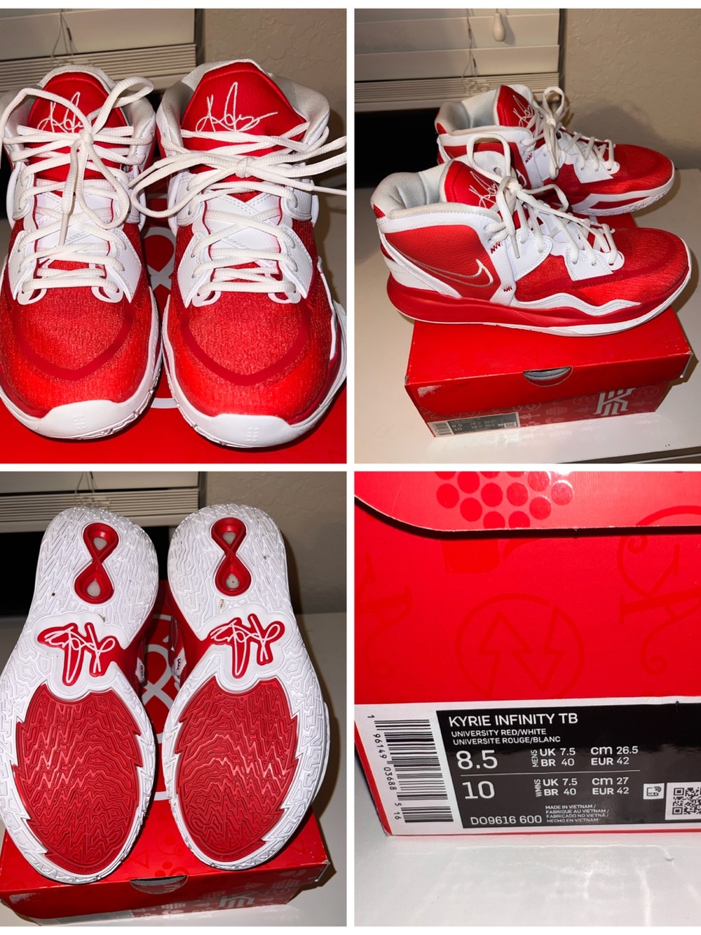Nike Basketball Sneakers - Red/White